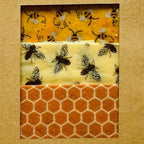 Beeswax Food Wraps Set of 3, Organic Cotton