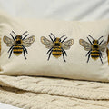 Bee Themed Cotton Apron Natural