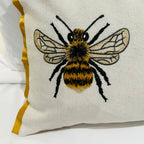 Bee Themed Cotton Apron Natural