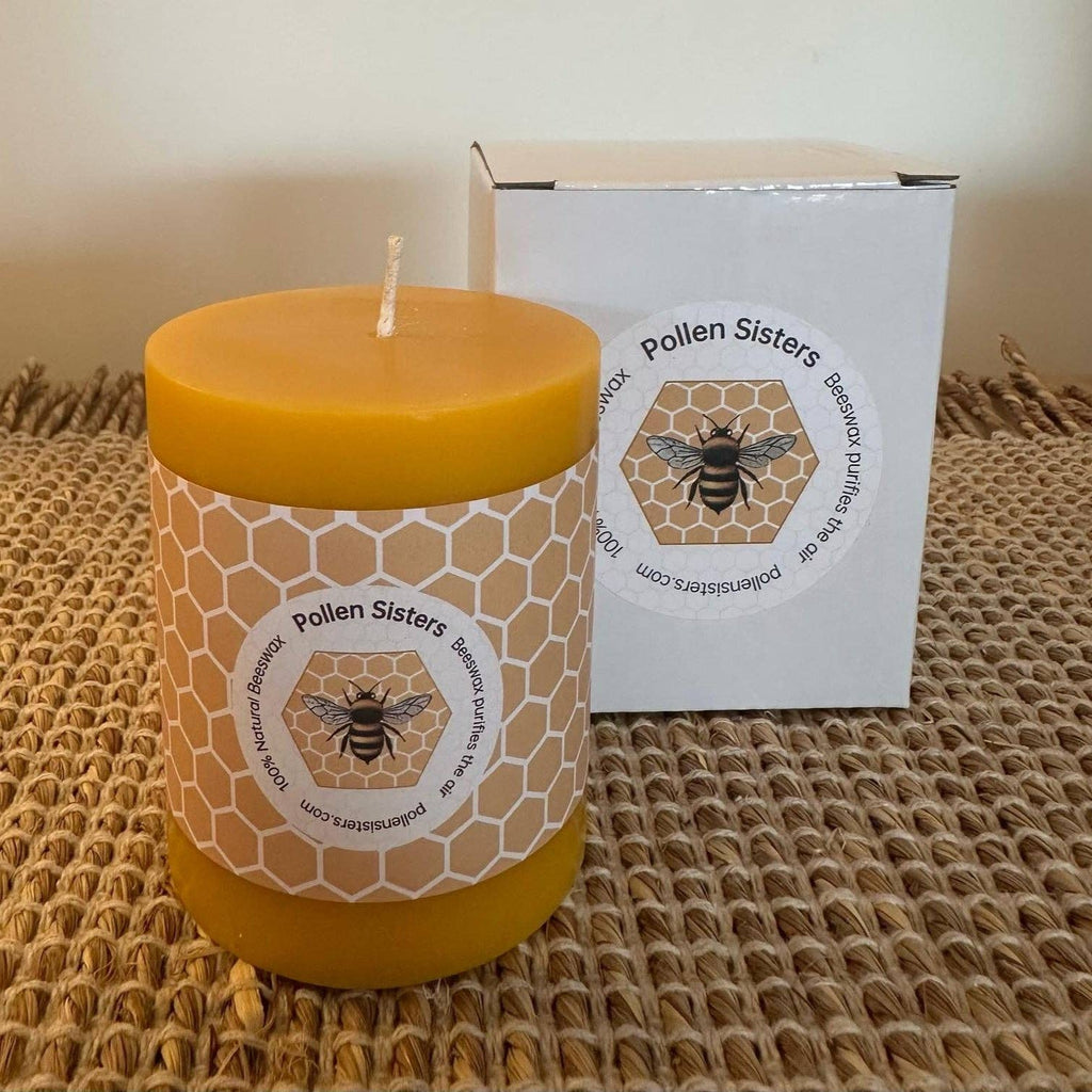 Candle - Mini Hum - Small Pillar – 100% Pure Beeswax