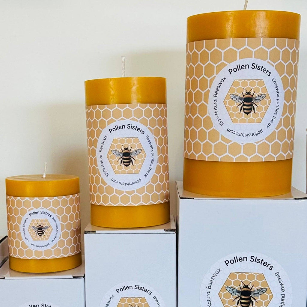 Candle - Mini Hum - Small Pillar – 100% Pure Beeswax