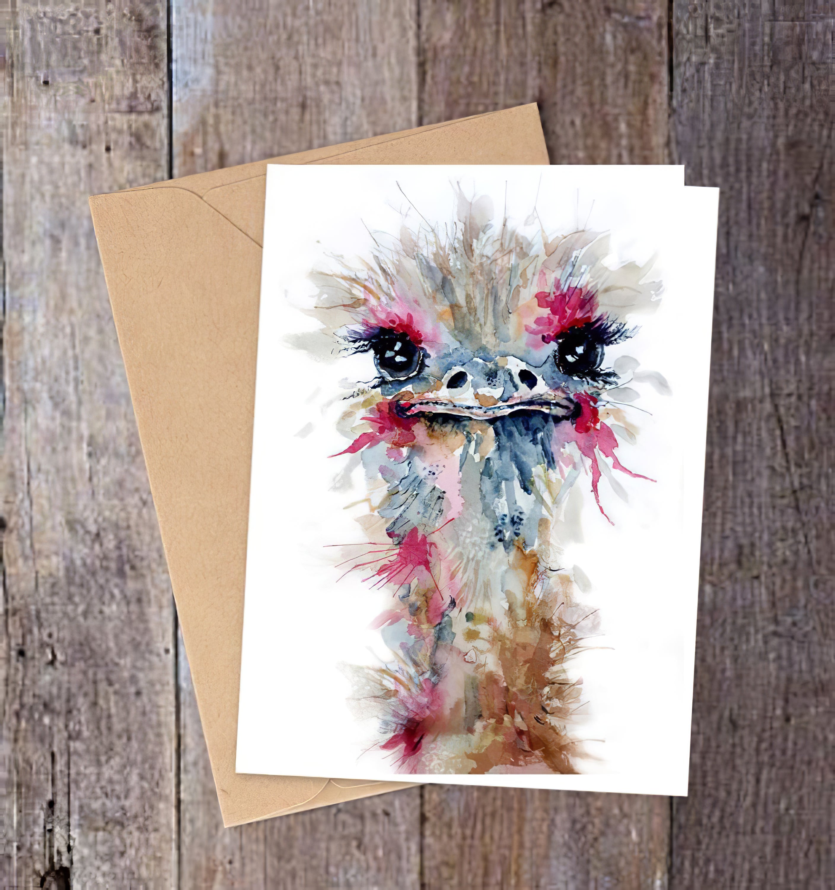 "Priscilla of the Desert" Emu Greeting Card