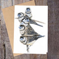 "On the Lookout" Double Barred Finch Greeting Card
