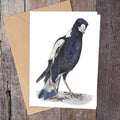 "Murray" Magpie Greeting Card