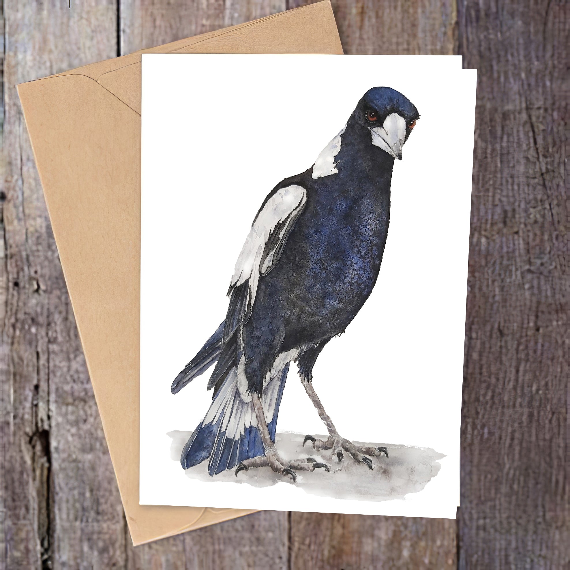"Murray" Magpie Greeting Card