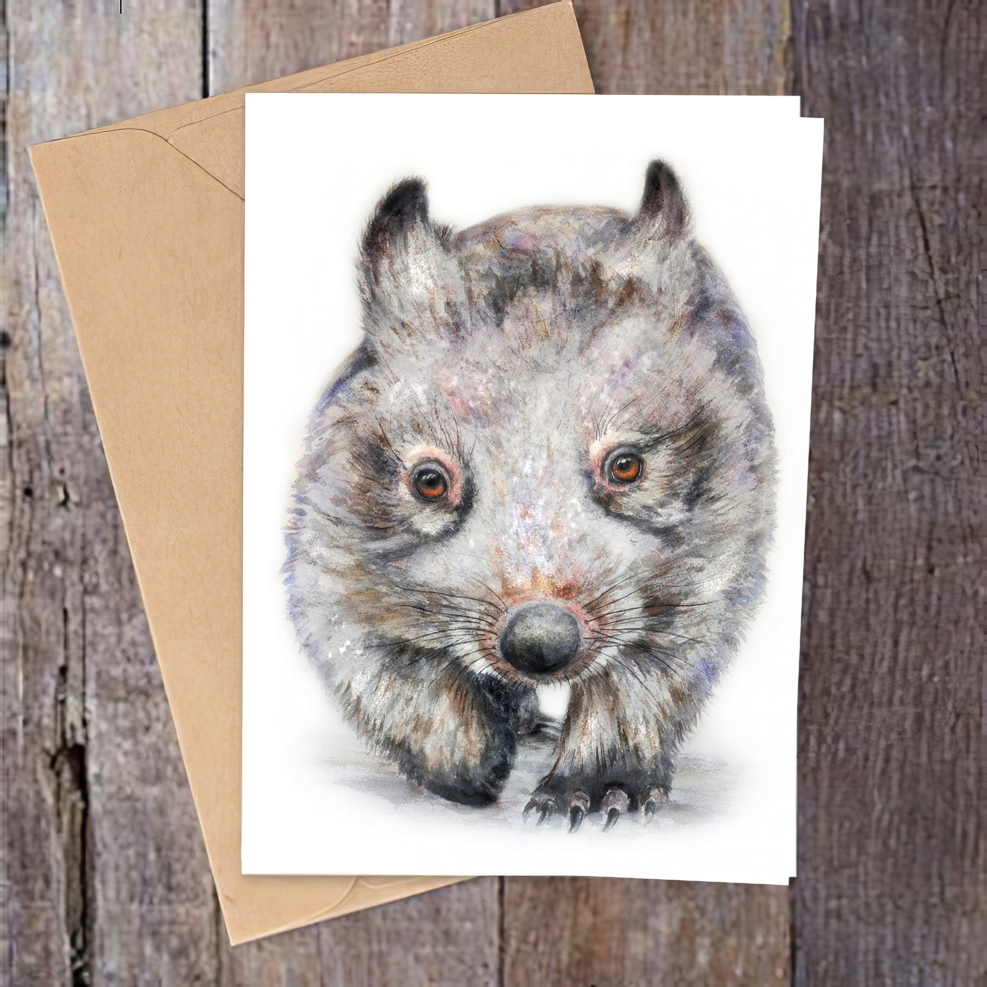 "Wally" Wombat Greeting Card
