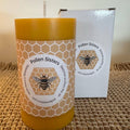 Candle - Sweet Bee - Medium Pillar – 100% Pure Beeswax