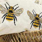 Bee Themed Cotton Apron Natural