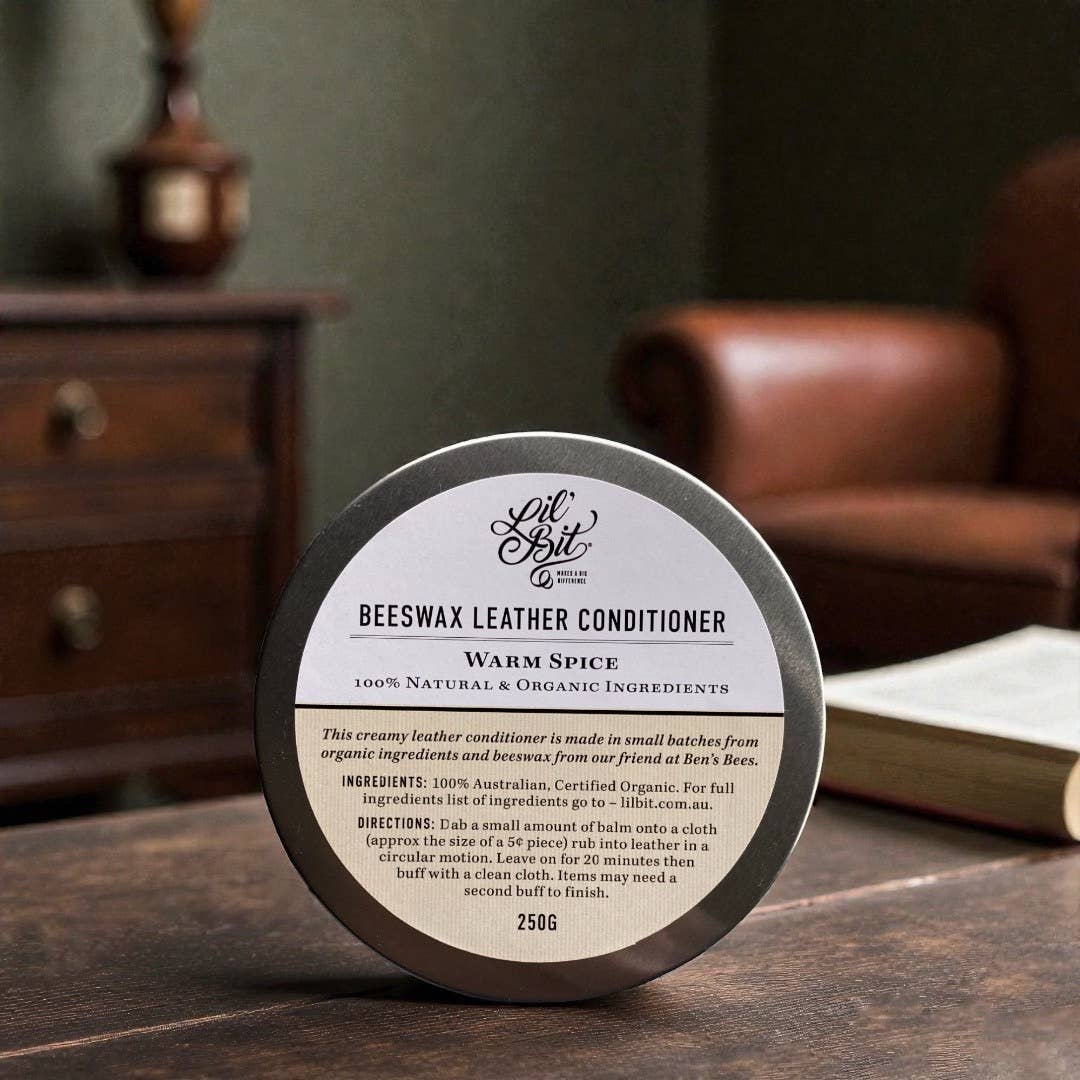 Beeswax Leather & Wood Conditioner – Warm Spice 250g