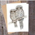 "Conga Line" Tawny Frogmouth Greeting Card