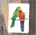 "King of Hearts" King Parrot Greeting Card